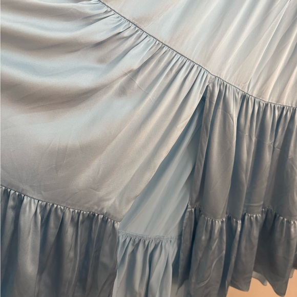 Cinq a sept silk baby blue tiered dress - Picture 6 of 9